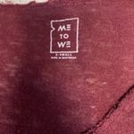 Me to We Boho Casual Pocket Tee Maroon Short Sleeve T-Shirt  XS Photo 2