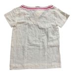 Lemlem NEW  Bella Tee 100% cotton white pink trim sz small Photo 1