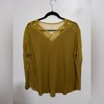 Free People  Lola Lace Trim V-Neck Top Photo 4