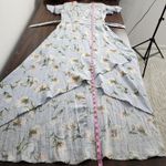 Prómesa Promesa High-low Wrap Dress Light Blue Floral Asymmetrical Spring Summer Sz M Photo 9