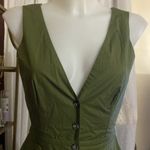 Saloni Zoe zoey dress cutout uk 8 is US 4 military green Photo 6