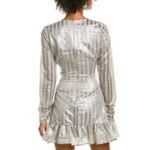 NWT Atoir Walk Me Home Metallic Cocktail Mini Dress in Silver/Gray Size 6 Photo 13