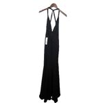 Jay Godfrey  Womens Gown Deep V-neck Cut out Back Maxi Black Size 00 New Photo 6