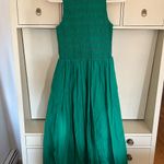 Madewell NWT The Melody Bubble-Hem Smocked Midi Dress in Poplin sz S Photo 3