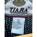 Tiara International Tiara Vintage Ugly Christmas Tree Sweater Pullover Size Large  Heavy Knit Photo 2