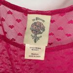 Unlisted Hot Pink Sheer Mesh Tank Top Heart Print Rushtok Cami Lace Indie Sleeze Medium Photo 6