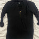 Grace Elements  Black Top with Gold Zipper Photo 0