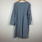 J.Crew Shift Dress Women's 2XL Blue White Striped Knit 3/4 Sleeve Preppy Casual Size XXL Photo 1