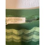 Ramy Brook Briar Cropped Sweater Size XL Green 100% Cotton Wave Knit Square Neck Photo 5