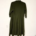 Eshakti  Green Shawl Collar Cotton Jersey Wrap Dress Size Large Photo 6