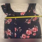 Maurice's Navy Blue Floral Eyelet Trim Flutter Sleeve Top Summer Spring Blouse M Photo 7