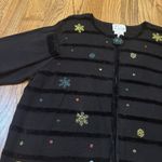 Quacker Factory Vintage The‎ Quaker Factory Snowman Bead Embellished Christmas Sweater  2X NWT Photo 2