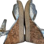 Prada Silver Glitter Cork Wedge Sandal, Sz 40 Photo 6