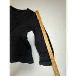 Banana Republic  Womens Small Black Peplum Top linen Cotton Button Front‎ Photo 5