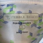 Pebble Beach Sleeveless geometry Print Performance Golf Shirt. M White Size M Photo 4