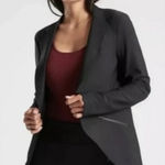 Athleta Interstellar Blazer, Zip Pocket, Snap Closure, Black, Size 10 Photo 0