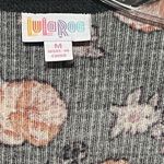 LuLaRoe Sarah Cardigan Ashy Black Floral Ribbed Knit Open Front Longline Duster Photo 5