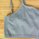 Aerie  One Shoulder Ribbed Crop Top Light Blue Size Large Photo 1