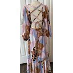 Anthropologie  Hutch Bloom Wrap Maxi Dress Sz S Open Tie Back Party Wedding Date Photo 4
