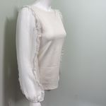 Loft  Ivory Ruffle Sleeve Blouse NEW Photo 2
