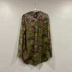 Anthropologie Pilcro Relaxed Mixed Leopard Camo Floral Print Buttoned Shirt M Photo 3