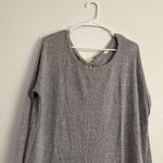 Garage Light Gray Heather Long Sleeve Lightweight Sweatshirt Sz Medium Tie Back Photo 1