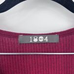 Coin 1804 Lagenlook ribbed Sleeveless Button High Lo Hem Cardigan Maroon Size XS Red Photo 2