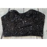 SheIn Sky Black Sequin Tube Top NWT! Photo 3