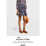 Sachin & Babi Lola Smocked Dress Navy Floral Size Medium $295 Boho Summer Style Blue Photo 3