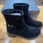 NWB $600 LA CANADIENNE GAVAN BOOTIE BLACK WATERPROOF SUEDE PLATFORM 7M Size 7 Photo 4