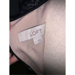 Loft  black lacy dress size 4 sleeveless lace black and tan Photo 3