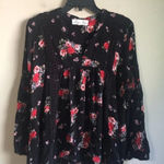 Penelope project large black long sleeved floral top Photo 0