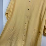 J. Jill Pure Jill 100% Linen Pale Yellow Button Down Shirt Dress Sz XL Petite Photo 7