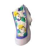 Vintage White Purple Wrap Scarf Rectangle Geometric Colorful 53" X 10" Photo 2