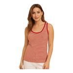 Ralph Lauren Lauren Red & White Striped Crop Tank Top L Photo 7