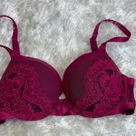 Victoria's Secret  Deep Pink Very Sexy Pushup Underwire Bra Sz 32C Photo 0