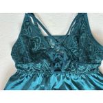 VTG Woman Lace Teal Nighty Nightgown Chemise Slip‎ Dress V Neck 90s Y2K Small Size undefined Photo 2