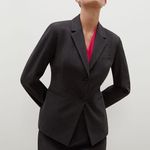 NWT MM Lafleur Hoffman Tropical Wool Blend Tailored Blazer Size 16 Gray Photo 0