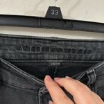American Eagle  stretch faded black wash mom jeans size 0 Photo 7
