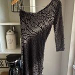 Mandees grey ombré textured one quarter sleeve mini dress Photo 5