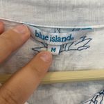 Blue Island  Tropical Print Cotton coverup Shirt sz Medium Photo 3