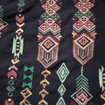 Savanna Jane Dress 3X Floral & Aztec Print Embroidered Boxy Boho Western Blue Photo 5