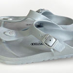 Birkenstock NWOT Gizeh Essentials EVA Sandals Size 36 Women’s 5 Metallic Silver Photo 0