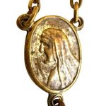 Faux pearl copper tone cross vintage rosary Photo 7