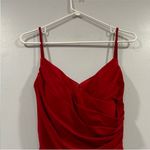 La Femme 28079 Red Ruched Jersey Trumpet Gown size 4 Photo 2