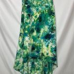 Romeo + Juliet Couture  Green Floral Hi Low Dress Womens L Y2k Hannah Montana Photo 1