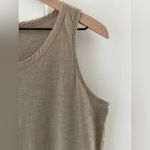 J. JILL Sleeveless Tank Henley Maxi Dress Cotton Minimalist Sleeveless Size S Tan Photo 6