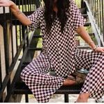 Dressed in lala Checkered Women's satin set S Black Photo 1