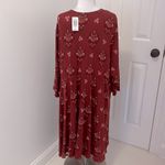 Torrid  Red Floral Jersey Wrap Dress Photo 3