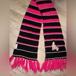 Nickelodeon Y2K iCarly Pink and black striped scarf with fringe Photo 4